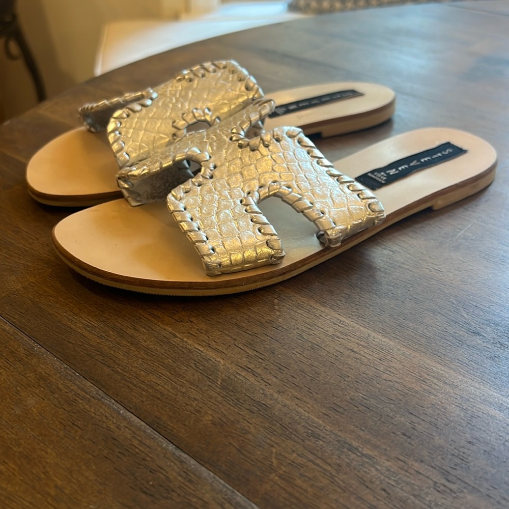Steven by Steve Madden silver metallic sandals size 8.5